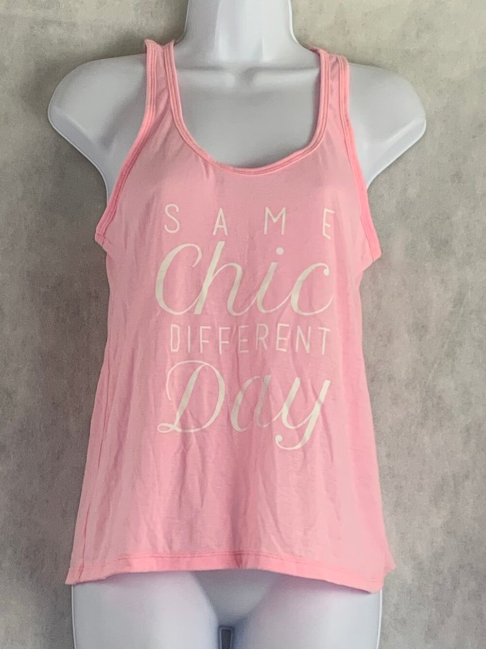 Jenni Women's Sleeveless Racerback Lounge Pajama Tank Top, Pink Same Chic, XS